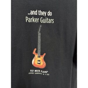 RARE Vintage Parker‎ Guitars Fly Mojo Flame Promo T Shirt Large